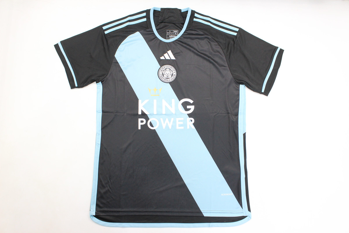 AAA Quality Leicester City 23/24 Away Black/Blue Soccer Jersey